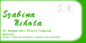 szabina mihola business card